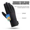 1 Pairs Winter Gloves Mens Touchscreen Non-Slip Unisex Waterproof Windproof Warm Cycling Cold Gloves Fashion Zipper Sports Glove
