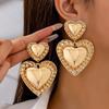 European & American Fresh Style Heart Lace Earrings - High-End Fashion, Light Luxury, Versatile Pair