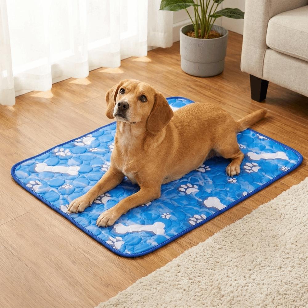 Nonslip Dog Cooling Pad Breathable Dog Sleeping Mat Pet Floor Mat Cat Nest Bed Indoor Use