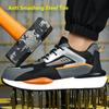 Light Safety Shoes for Men Industiral Anti-slip Work Shoes with Steel Toe Spring Autumn Construction Anti Puncture Work Boots