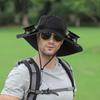 Breathable Outdoor Wide Brim Sun Hat Waterproof Wide Brim Solar Fan Hat  for Men Women