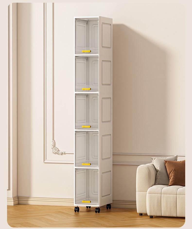Ultra-Narrow Storage Shelf: Multi-Layer Kitchen, Bathroom Side & Toilet Organizer Cabinet