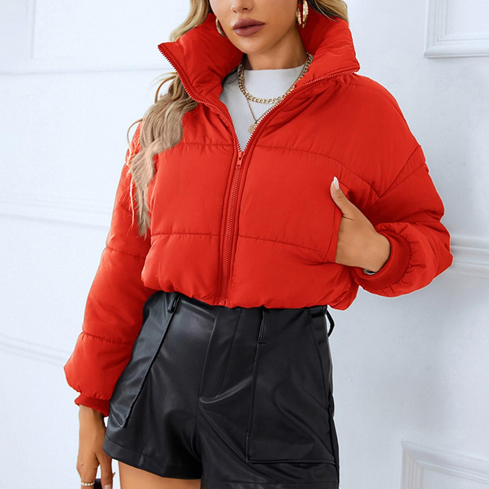 

Женское зимнее теплое пальто, толстая теплая тонкая куртка, пальто с нехваткой денег L красный