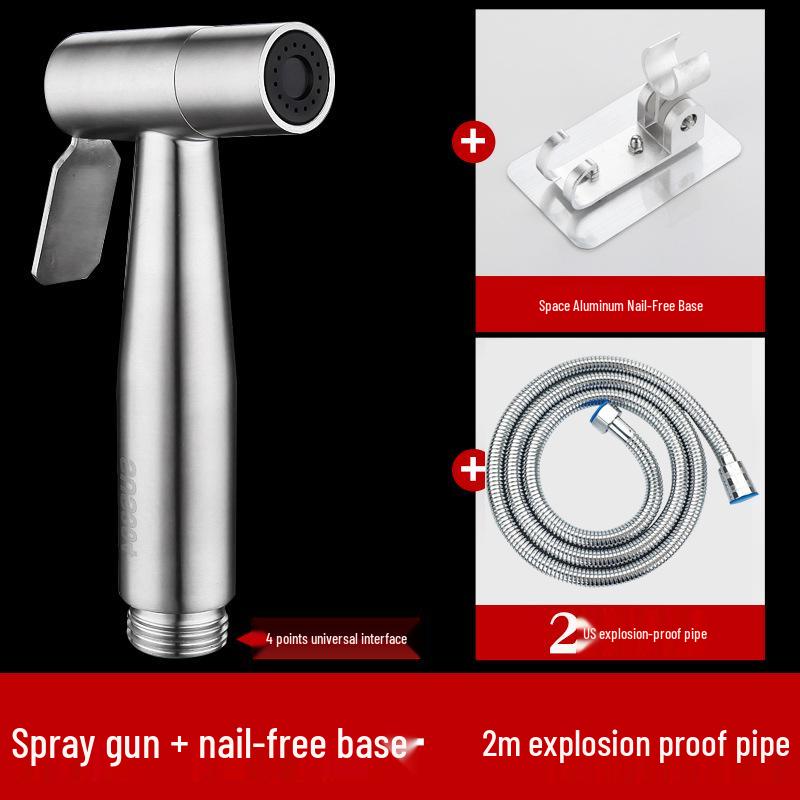 High-Pressure 304 Stainless Steel Bidet and Toilet Sprayer Set