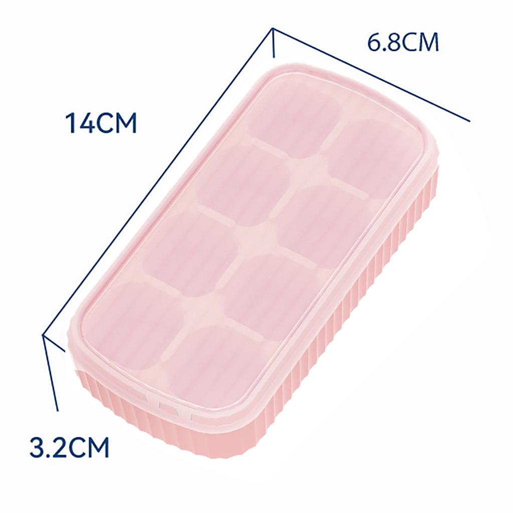 Silicone   Tray Easy Release Flexible 8   Trays  Ice Trays with Removable Lid for   Cocktail Whisky