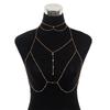 Körperschmuck Sexy Brustkette Bikini Bauchketten für Frauen Kreuz Taillenketten Weiblicher Körperanzug Mädchen Mode Strand Einfacher Luxus
