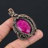 Ruby Pendant Gemstone Jewelry, 999 Copper Wire Wrapped Handmade Pendant, Latest Design Jewelry