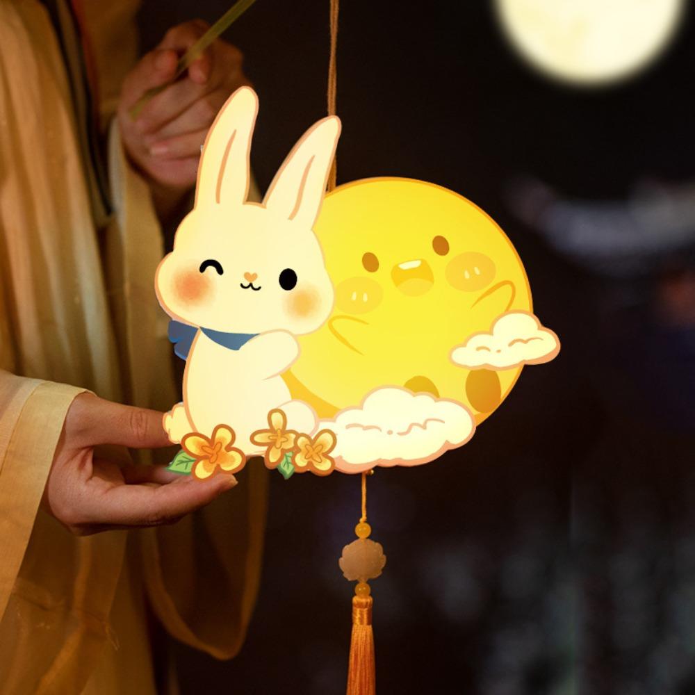 Waterproof Festival Lantern Material Pack DIY Craft Rabbit Lantern  Women Children