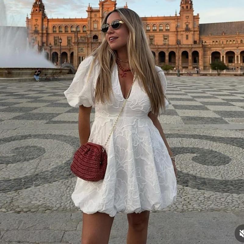 

Модное летнее платье с коротким рукавом для женщин, повседневные элегантные вечерние короткие платья с вышивкой, большие размеры