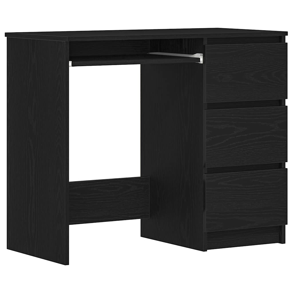 Desk Black Oak Effect 90 x 45 x 76 cm Engineered Wood
