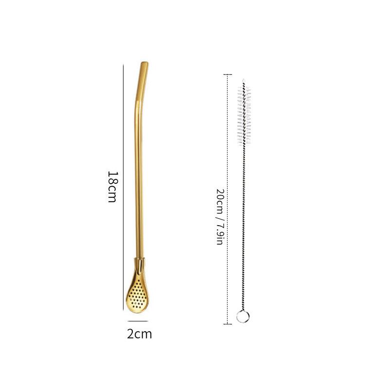 stainless steel Straws Eco-friendly Drinking Straws for Smoothie Milkshakes Tea Juice Cocktail Straw with Brush Tea, Juice