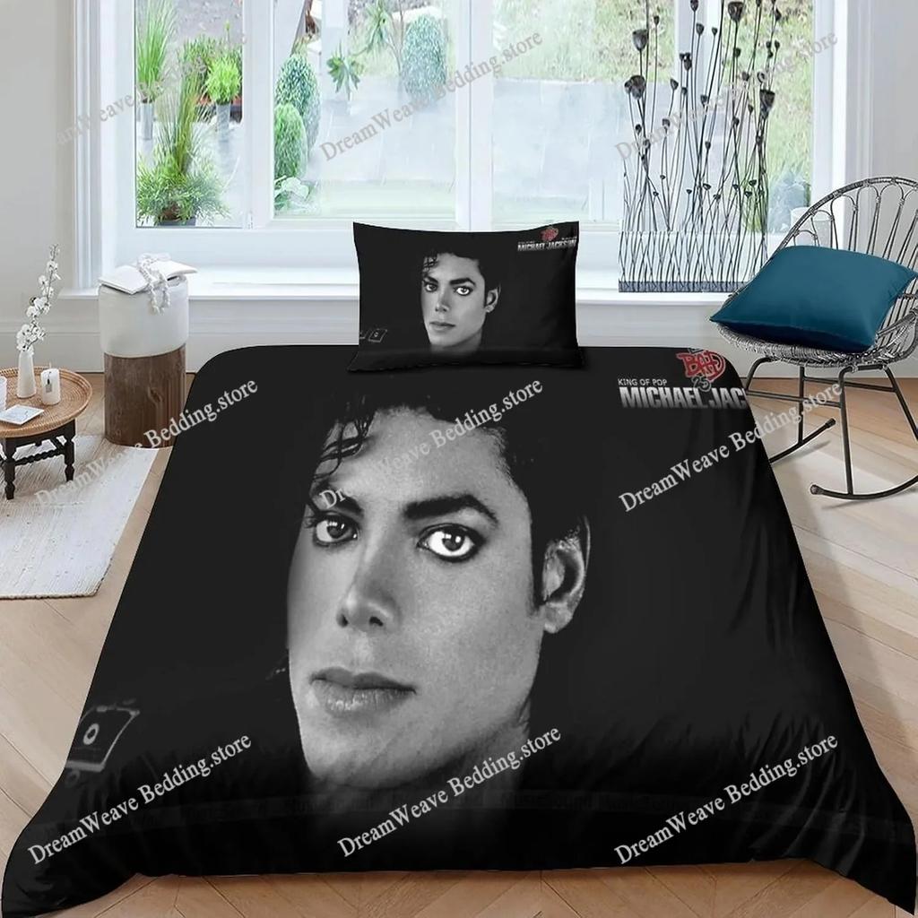 Pościel Michael Jackson Zestaw Wykwintnej Pościeli Poszewka na Kołdrę Zestaw Kołdry Zestaw Pościeli Luksusowy Prezent Urodzinowy741