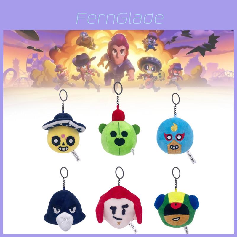 Niedlicher Spike-Plüsch-Schlüsselanhänger aus Brawl Stars mit weichem Kurzplüschstoff