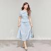 IEF French Style Two-Piece Long Dress Set