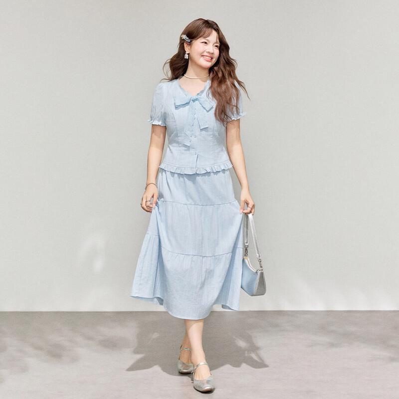 IEF French Style Two-Piece Long Dress Set