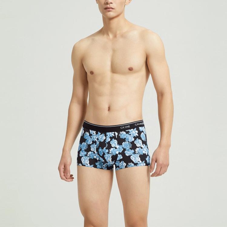 Calvin Klein Logo Leichte Atmungsaktive Figurbetonte Boxershorts Herren Unterwäsche Blau NB2225-4ZU
