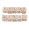 30PCS Number Dice Six Sided Multiples of 2 Number Plastic Light Weight Portable Dice   for Teaching Board Games