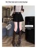 Woolen High-Waist Wide-Leg A-Line Shorts for Women, Petite Fit, Coffee Color, Perfect for Autumn and Winter