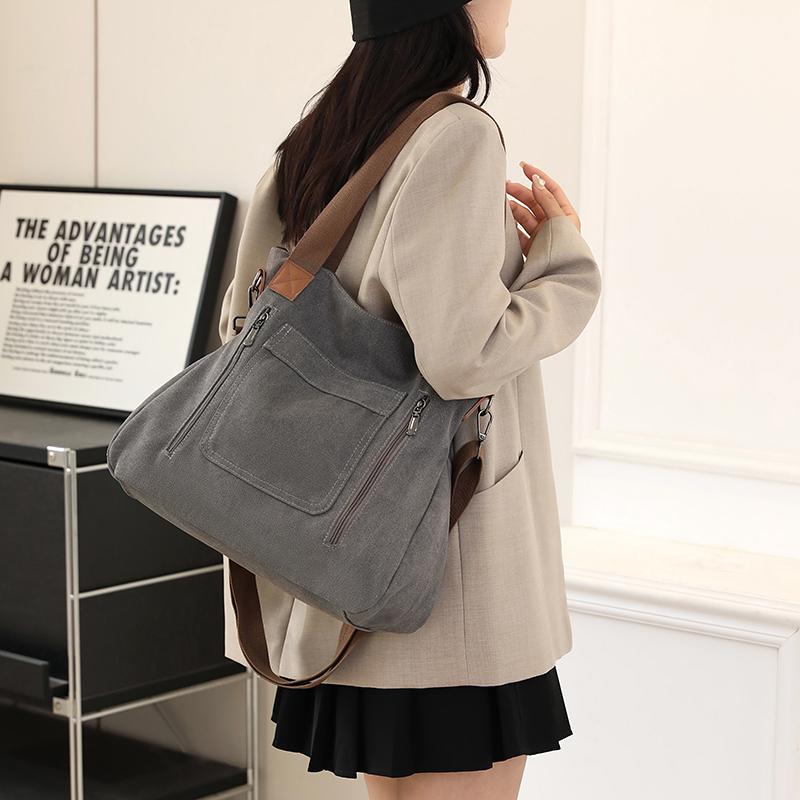 Shoulder Bag Women's Handbag Crossbody Bag Large Capacity Canvas Tote Bag