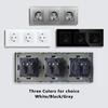 European Standard Round Glass Panel Triple Wall Socket 250V 16A