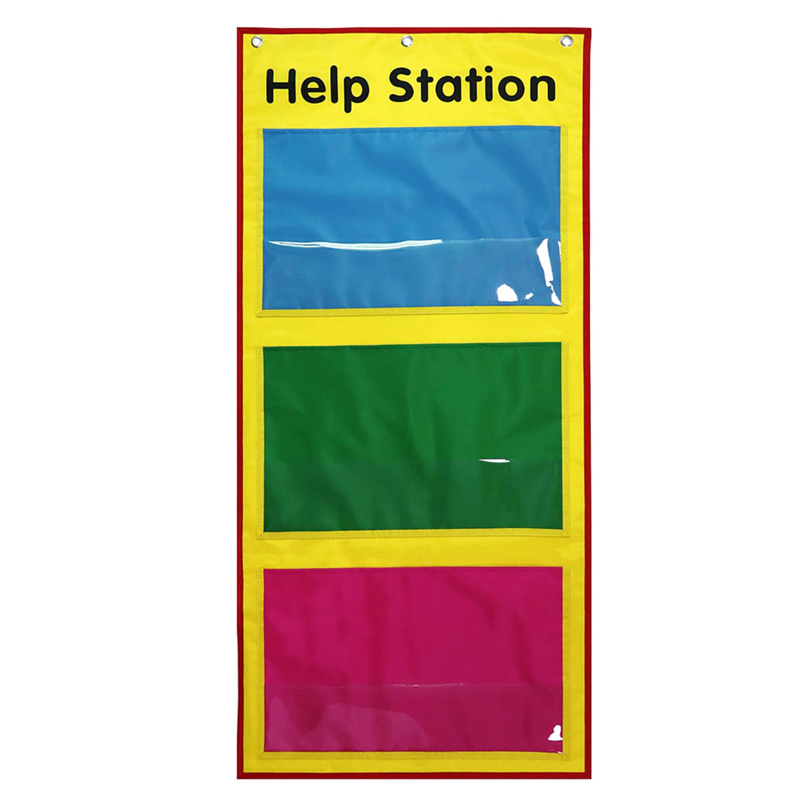 

Карманный держатель для хранения карточек для классной комнаты, школы, офиса, подвесной настенный органайзер для файлов с домашними заданиями, карманный держатель карточек