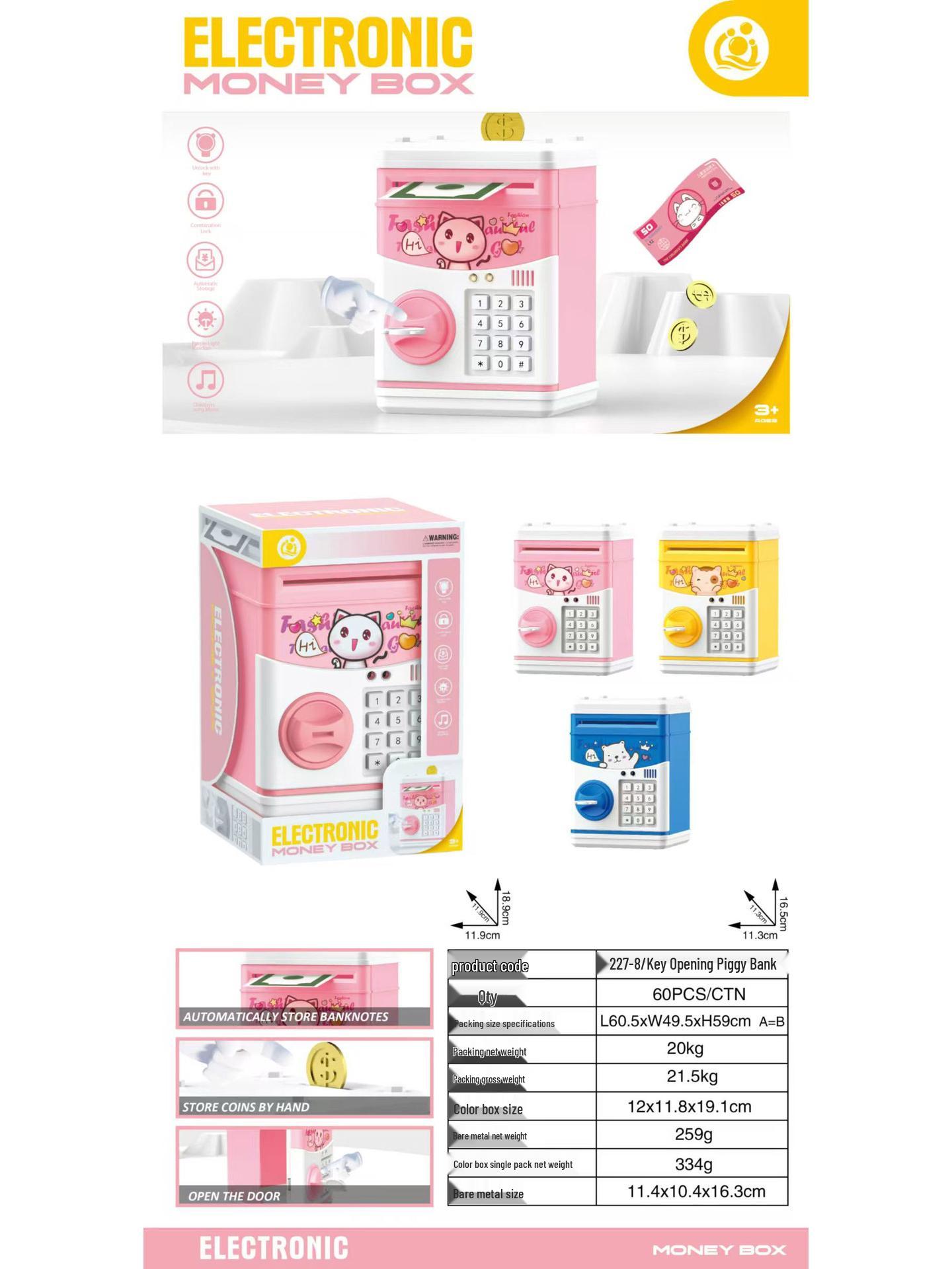 

2025 Creative Cartoon Piggy Bank & Storytelling Early Education Machine for Kids