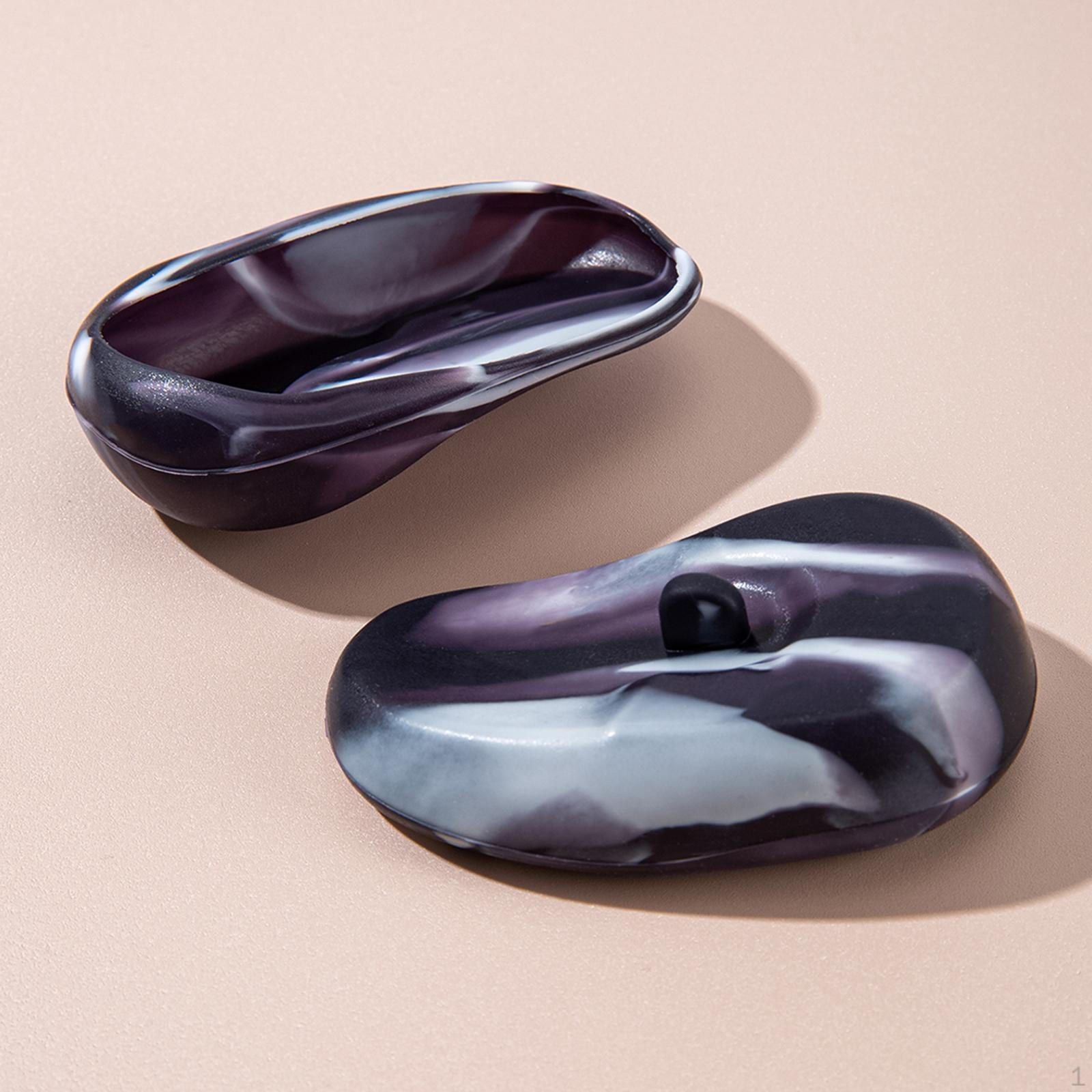 

2 шт., силиконовые защитные колпачки для ушей, наушники для окрашивания волос, креативные мягкие защитные колпачки, краситель Black