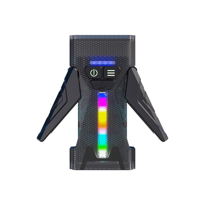 Color Changing Magnetic Flashlight,Rechargeable Camping Lantern,Side Atmosphere Light with Bracket,for Outdoor,Hiking,Emergency,Home, Gift