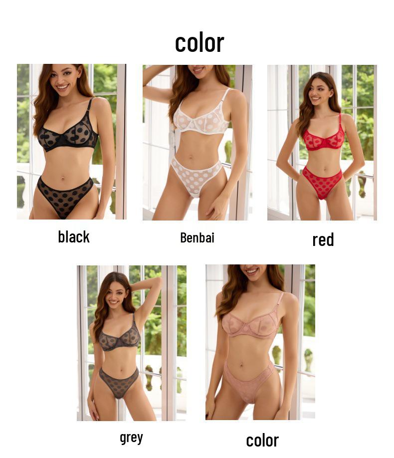 Neues Sexy Europäisches & Amerikanisches Spitzen-BH-Set - Rot Dünn Raffiniert Französischer Stil für einen Minimierenden Look