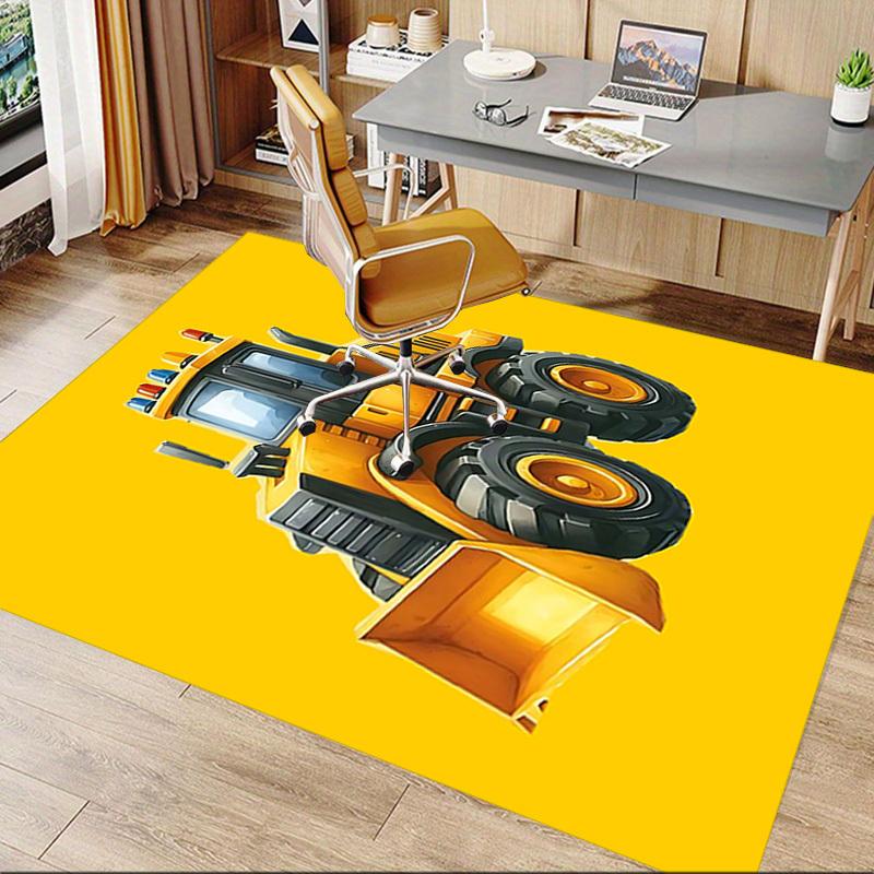 1PC Bulldozer Construction Extra Large Non-Slip Floor Carpet, Office, Family, Bedroom, Studio - Large Area Rug Indoor Rugs, Vibrant Colors-W241