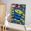 Disney Diamond Painting Three Eyed Monster Stained Glass Style Illustration 5D Diamond Painting Art Embroidery Cross-stitch Room Decoration