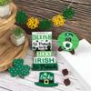 Patrick's Day Tiered Tray Decorations Gnome Leprechaun's Hat Shamrock Wooden Signs Decorations for Patrick's Day Decor
