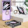 Samsung Galaxy Z Flip 6 Case: Airbag Shaft, All-Inclusive Shell, Transparent Film, Ring Holder