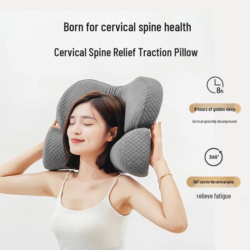 Cross-Border Cervical Pillow: Heated Neck Support, Memory Foam for Comfortable Sleep, Removable & Washable for Side Sleepers