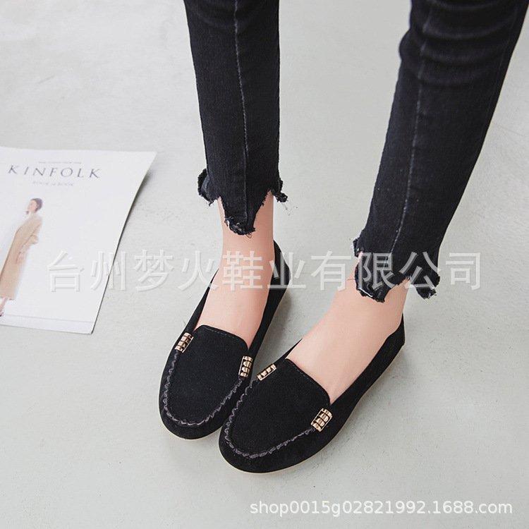 Women's Autumn Shallow Mouth Shoes Flat Heel Single Shoes Women's One-pedal Women's Shoes Lazy Shoes