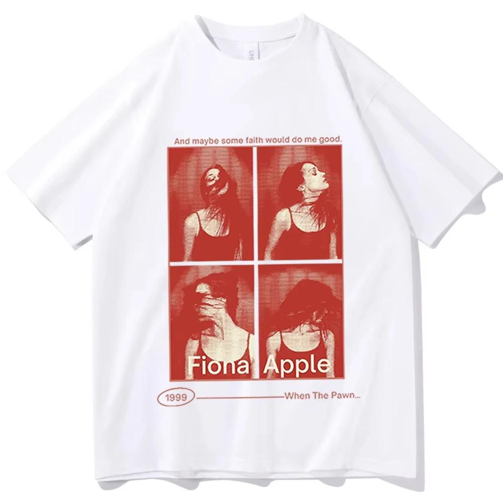 

Fiona Apple Print Tshirt Womens Harajuku Short Sleeve Casual Womens Unisexs Tshirt Clothing Street Tops Tees Aesthetic Clothes S