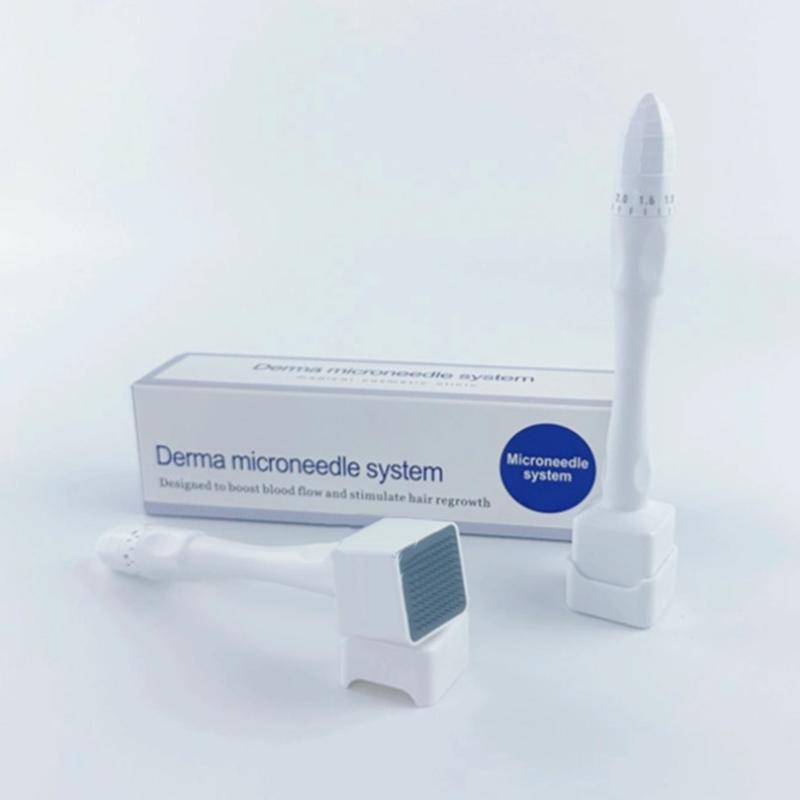 Disposable Skin Puncture Needle, Stamp Style Scalp Stamp, Rolling Needle Micro Needle Machine, 100/140 Needles Adjustable
