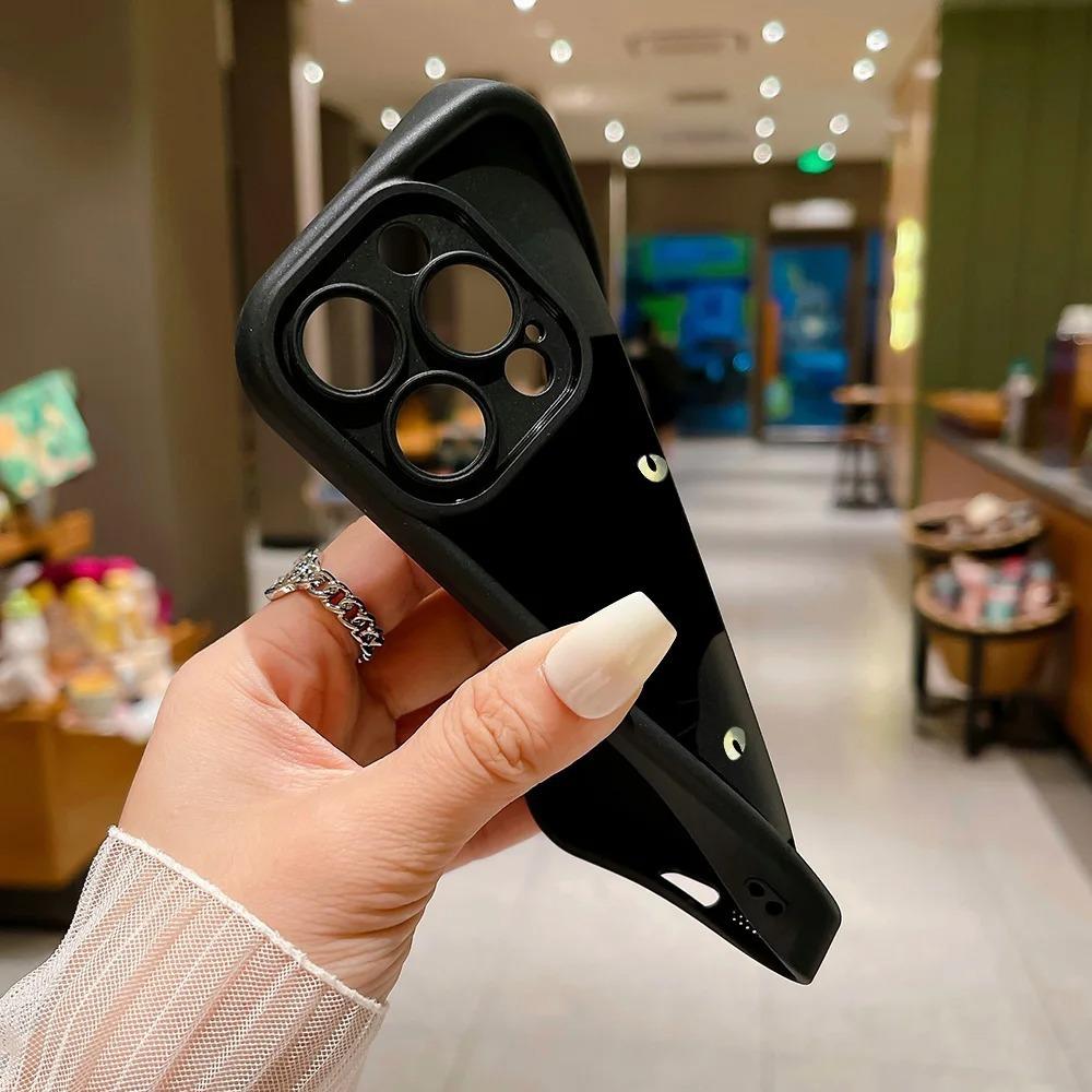 Süße Cartoon-Katze-Softphone-Hülle für iPhone 15 Pro Max Hüllen iPhone 14 13 12 11 Pro Max XS Max XR X 7 8 Plus SE Stoßfeste Hülle