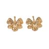 European and American Light Luxury Style Alloy Butterfly Earrings, Three-dimensional Petals, Wing Studs, Shining Texture, Fashionable and Versatile