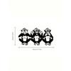 Metal Three Wise Monkeys Wall Sculpture, See Hear Speak No Evil Figure, Home Decor, Primate Animal Art, Iron Craft Gift