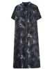 XITAO Patchwork Print Single Breasted Lapel Dress GMM1317