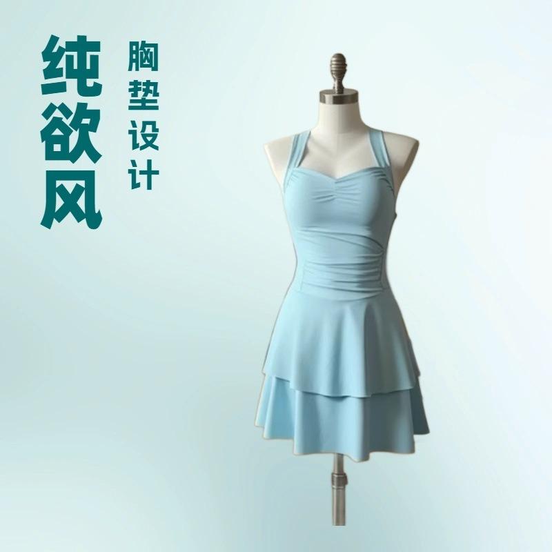 New Swimsuit Female Conservative Belly Cover Thin Super Elastic Quick Drying Senior Sense Student Girl Holiday Hot Spring