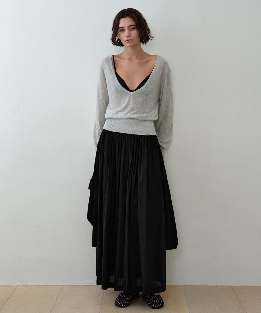 Simeteuligpeosenteu Multi-Way Long Skirt / Black