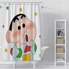 Shower Crayons Shinchans Curtain Waterproof Polyester Fabric Paint Colorful Bath Curtains Home Bathroom Decor Curtain With Hook