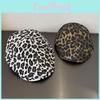 Print Brim Leopard Hat With Cotton And Polyester Blend For Wear Allseason