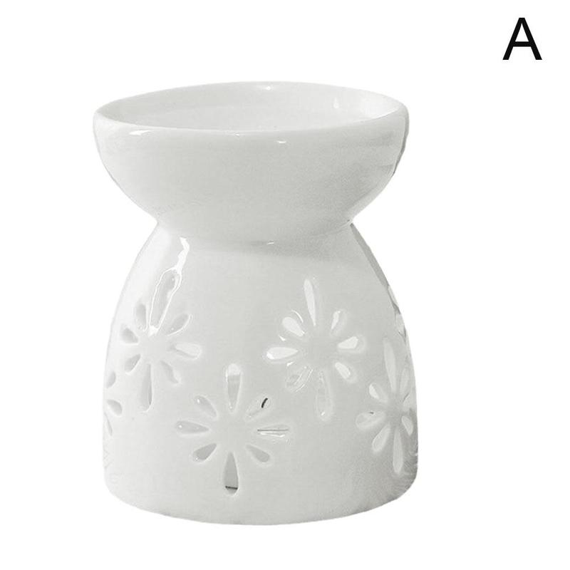Weißer Keramik Räuchergefäß Kerze Ätherisches Öl Aromatherapie Diffusor Hohl Heizofen Naher Osten Heimdeko Ornament