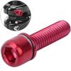 M5x18mm   Stem Screw   with Spacer Steel Bike Steering Handlebar Parts Red