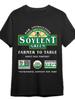 Ultra-Soft Soylent Green Farmer To Table - Creative Print T-Shirt, Comfort-Fit