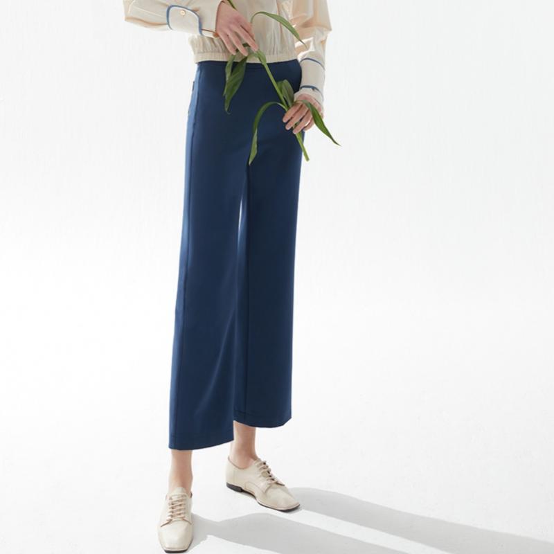 Baiyu Women Semi Wide Pants Siww