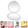10X Magnification Portable Folding Mirror Smooth Grip Compact Travel Makeup Mirror for Ladies Daily Use